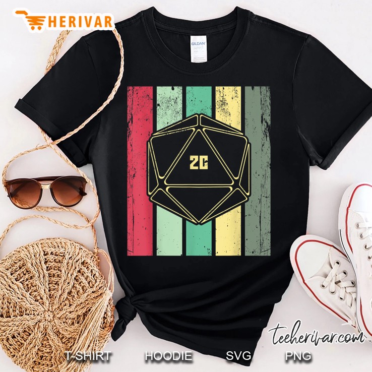 Natural 20 Retro D20 Game For Men Women And Kids Shirt