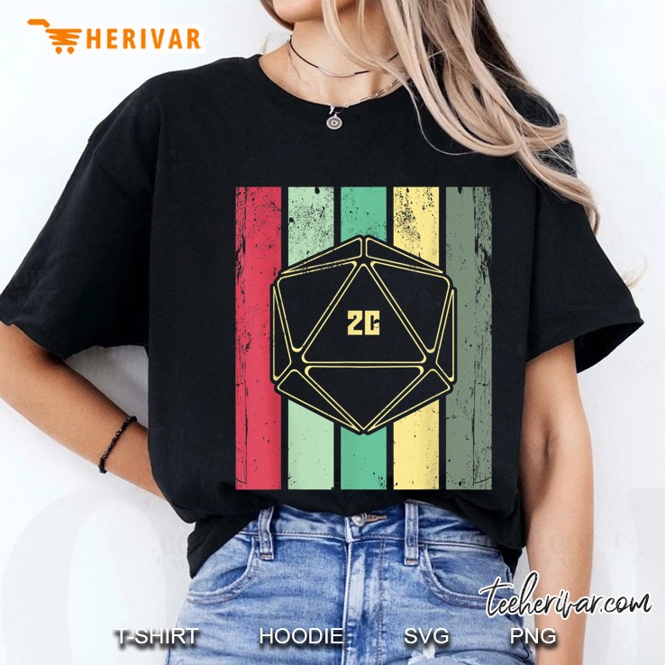 D20 Game Vintage Version Ladies Tee