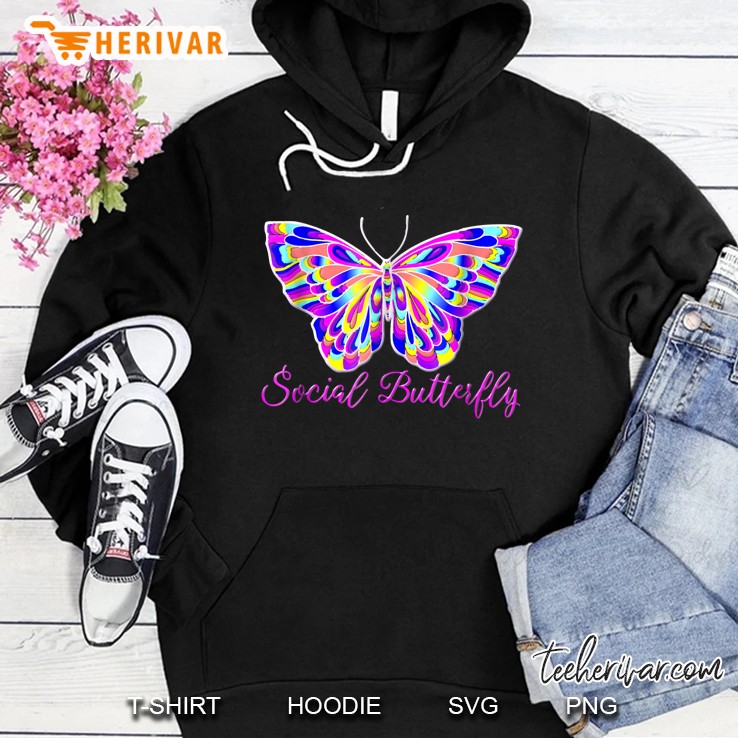 Social Butterfly Colorful Butterfly Version Hoodie
