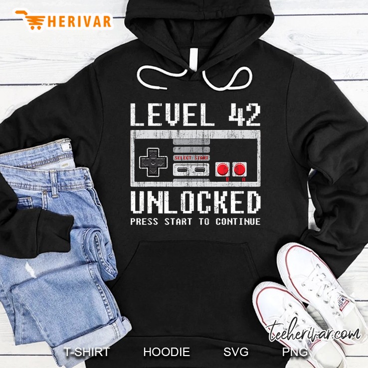 Level 42 Unlocked Press Start To Continue Hoodie
