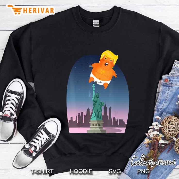 Trump Baby Balloon Funny Anti Trump Blimp Sweatshirt