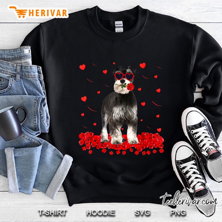 Miniature Schnauzer Red Heart Valentine