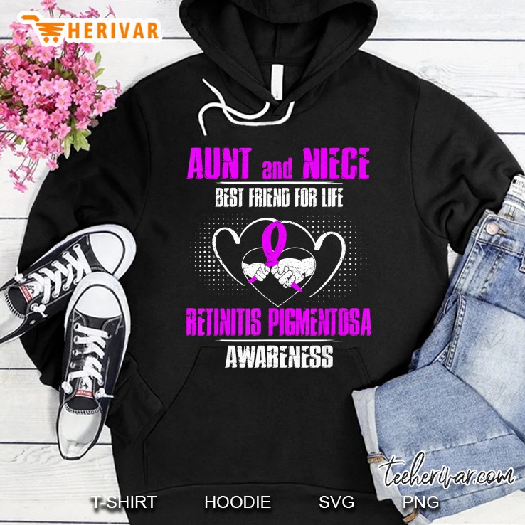 Aunt And Niece Best Friend Retinitis Pigmentosa Awareness Hoodie