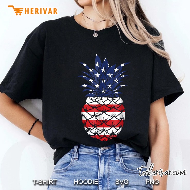 American Flag Pineapple Ladies Tee