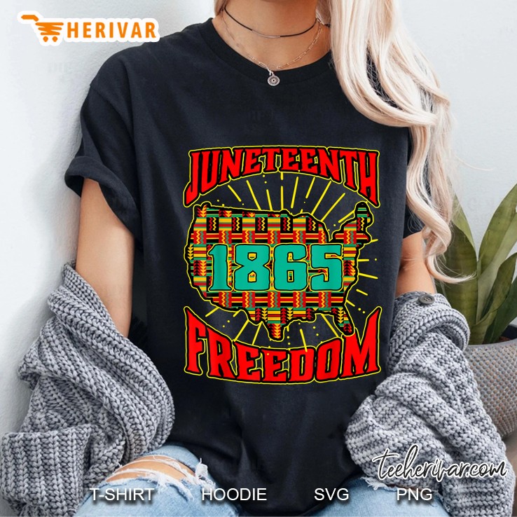 Juneteenth 1865 Freedom African Pattern Version Ladies Tee