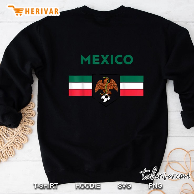 Mexico Aztec Eagle On Soccer Ball Mexican Flag Version Sweatshirt