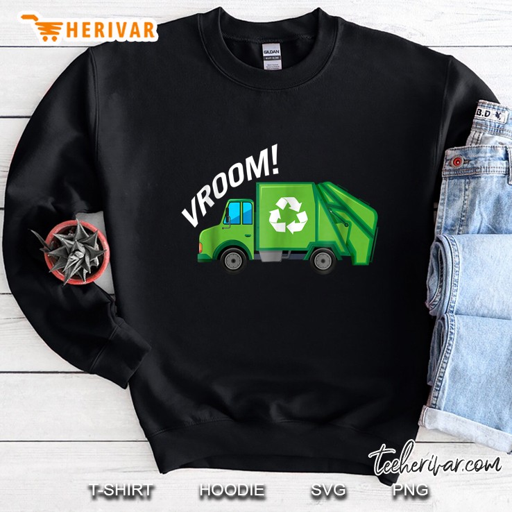 Vroom Green Recycling Garbage Truck Sweatshirt