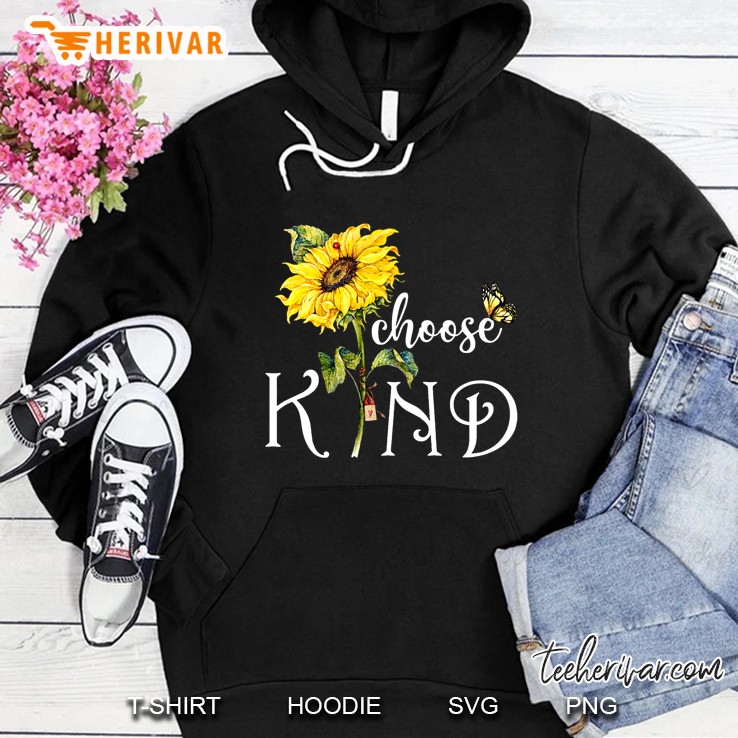 Choose Kind Sunflower Butterfly Hoodie
