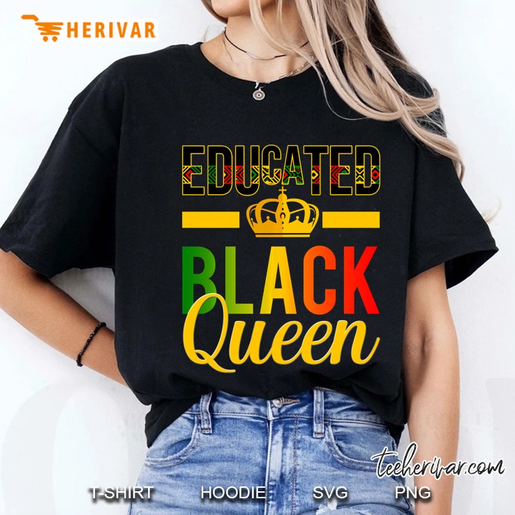 Educated Black Queen Black History Month 2020 Pride African-American Ladies Tee