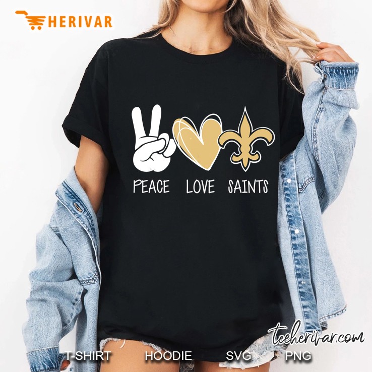 Peace Love Saint Hippie New Orleans Mardi Gras Ladies Tee