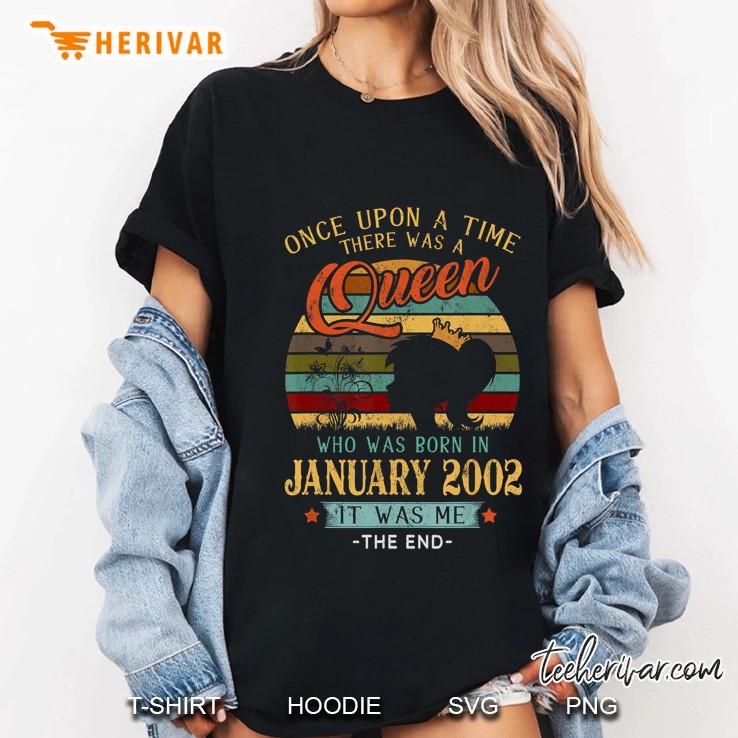 Once Upon A Time There Was A Queen Who Was Born In January 2020 Vintage Version Ladies Tee