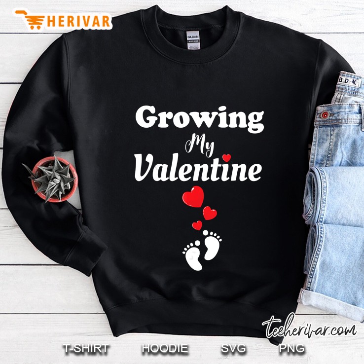 Growing My Valentine Valentine Pregnancy Sweatshirt