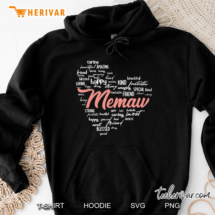 Memaw Love Heart Hoodie