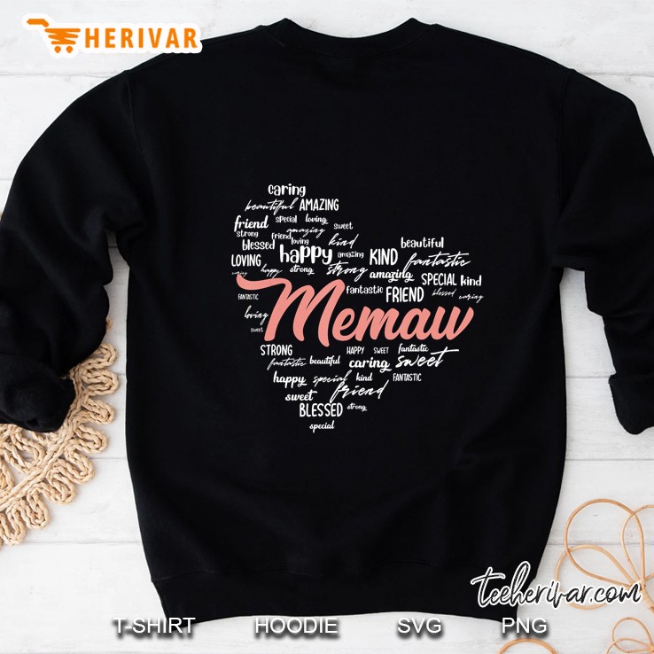Memaw Love Heart Sweatshirt