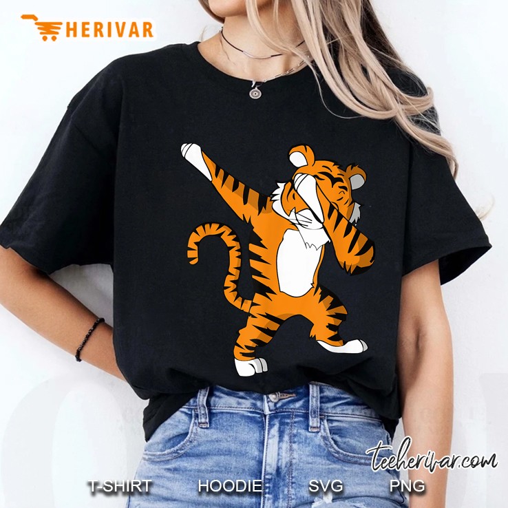 Dabbing Tiger Football Mascot Dab Dance Ladies Tee