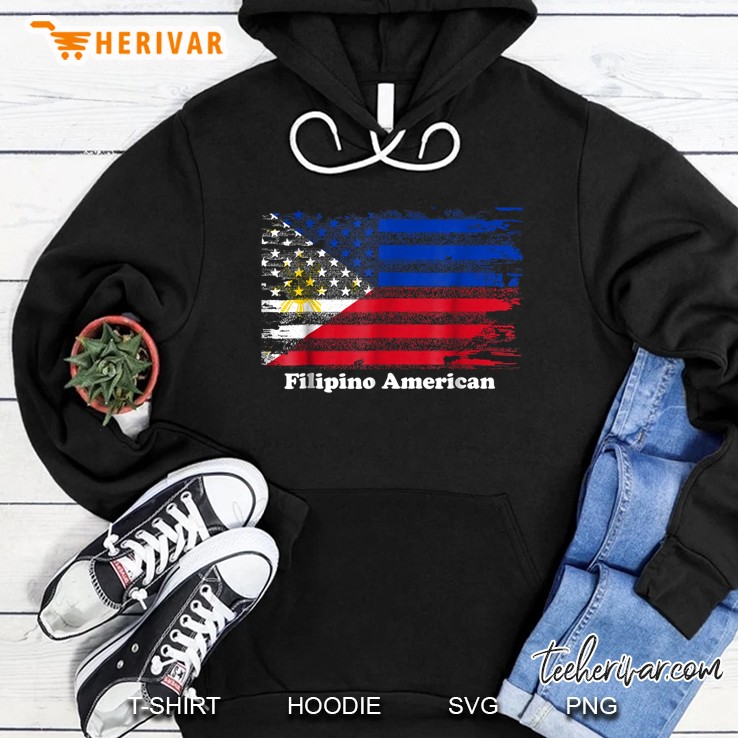 Filipino American Flag Philippines America Hoodie
