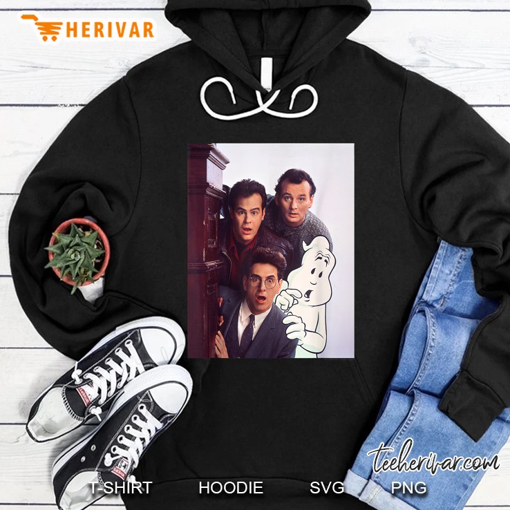 Ghostbusters Group Photo With Ghost Hoodie