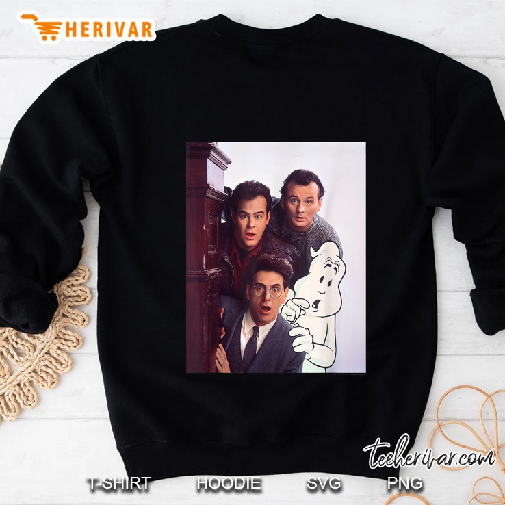 Ghostbusters Group Photo With Ghost Sweatshirt