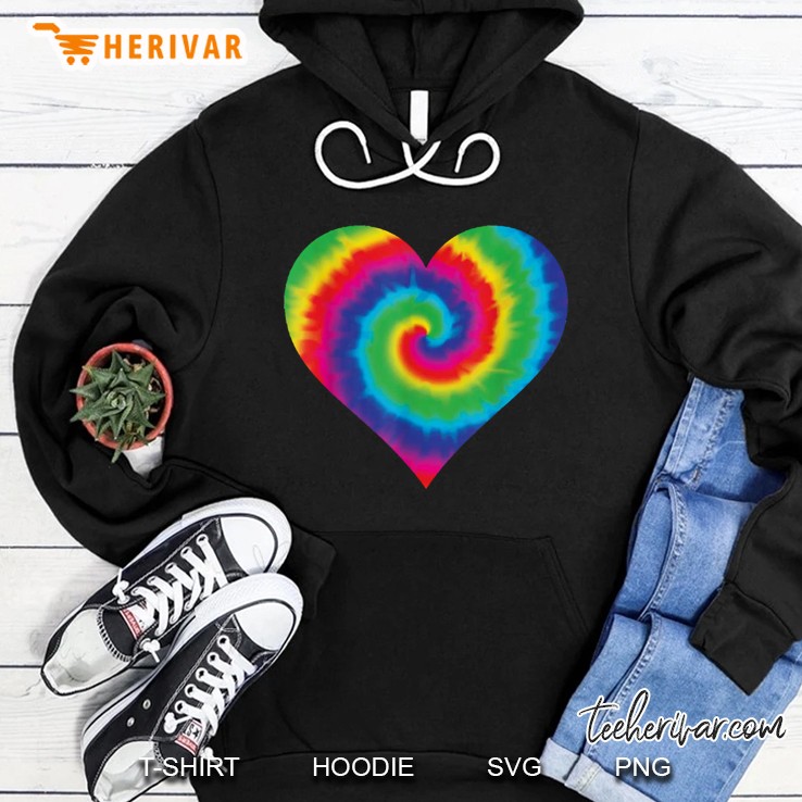 Groovy Tie Dye Heart Funky 70