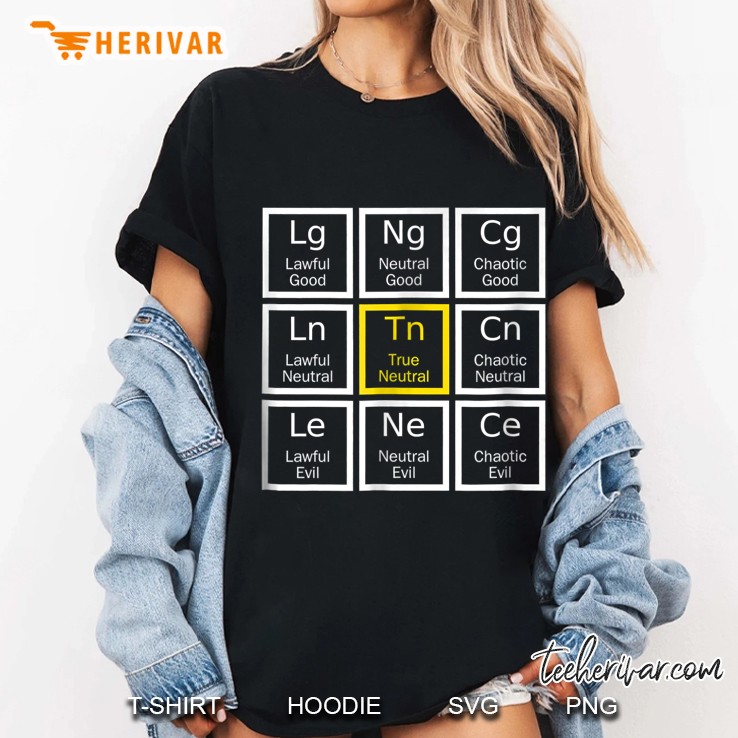 True Neutral Alignment Roleplaying Ladies Tee