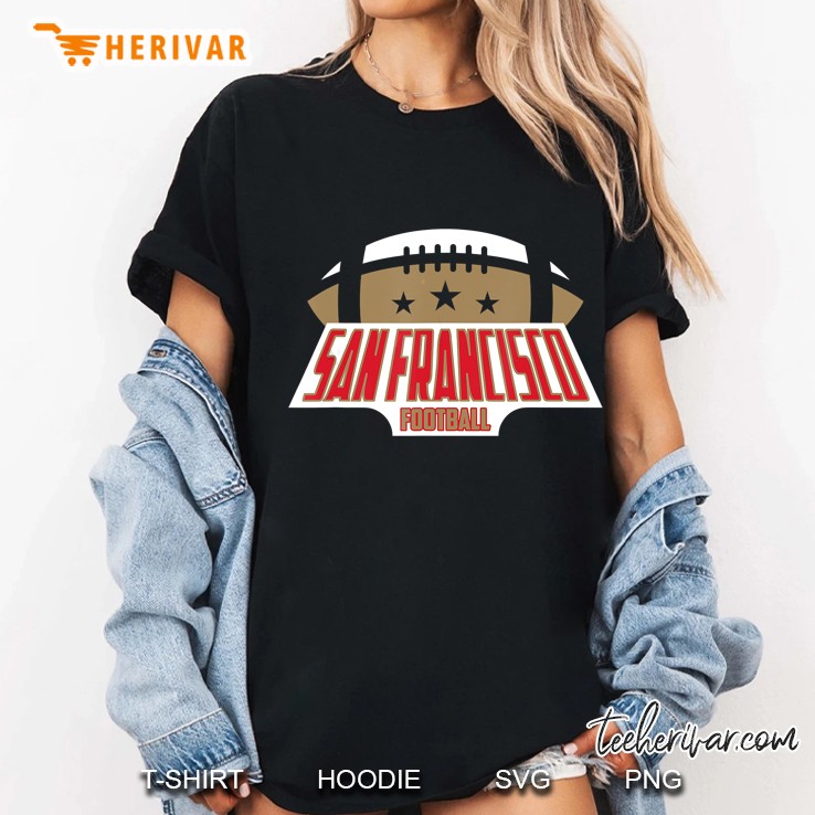 San Francisco Football Football Ball Version Ladies Tee