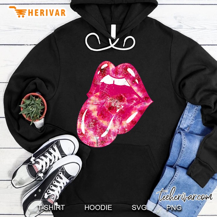 Tie Dye Lips Tongue Out Hoodie