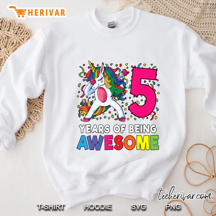 5 Years Of Being Awesome Unicorn Version Sweatshirt