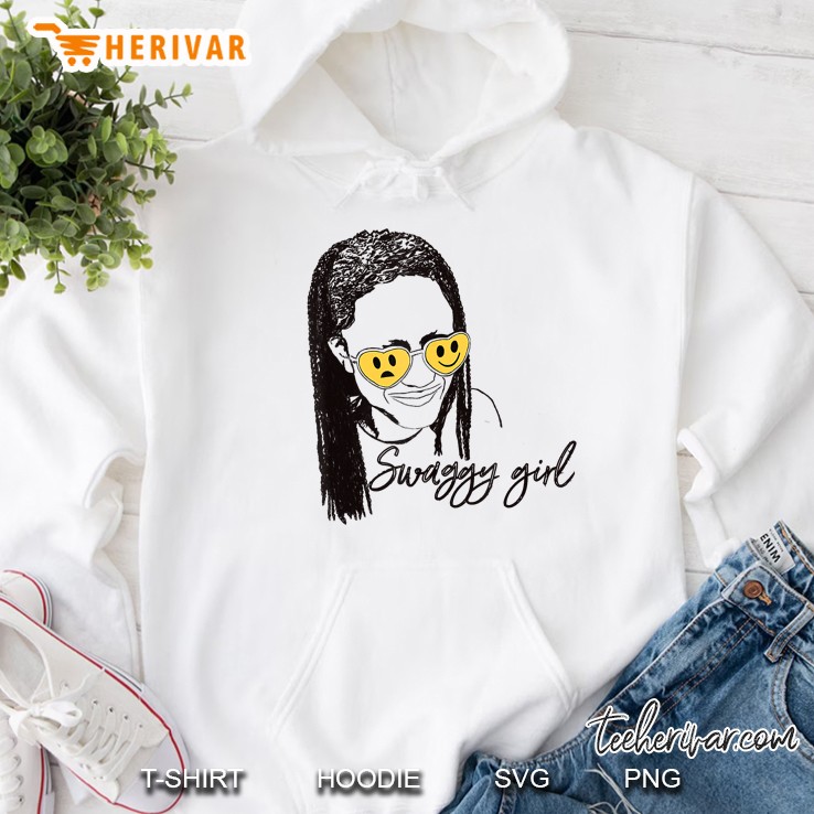 Swaggy Girl Girl Wearing Emoji Glasses Hoodie