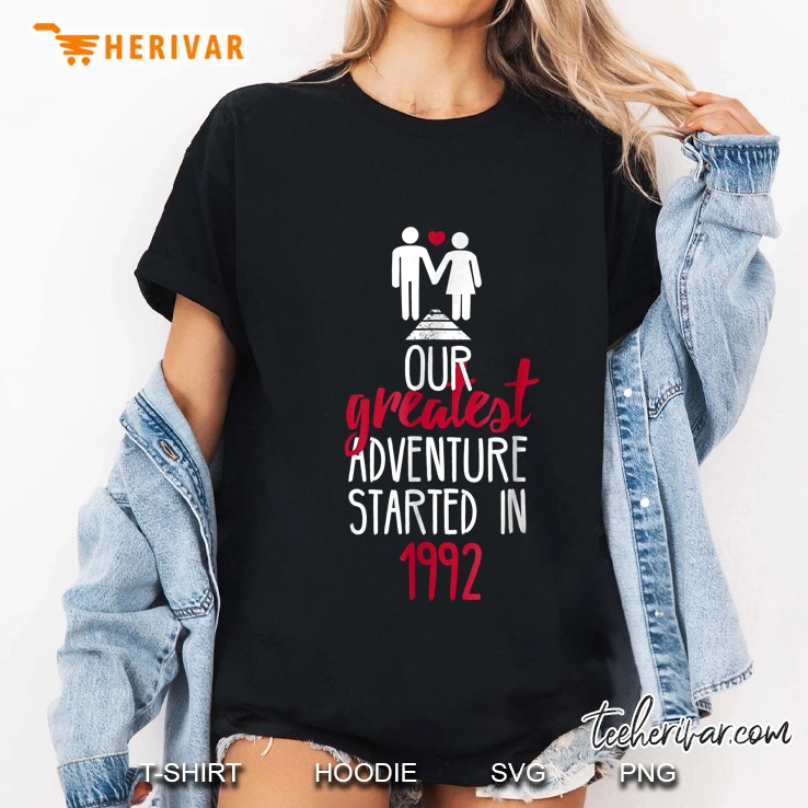 26Th Wedding Anniversary Funny For Married In 1992 J Ladies Tee