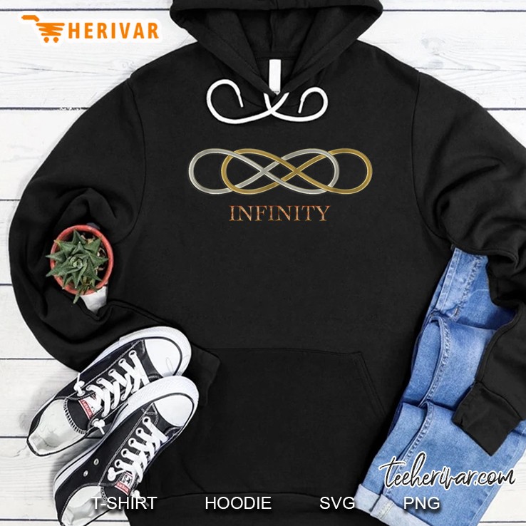 Double Infinity In Old Metal Gold And Silver Symbol Hoodie