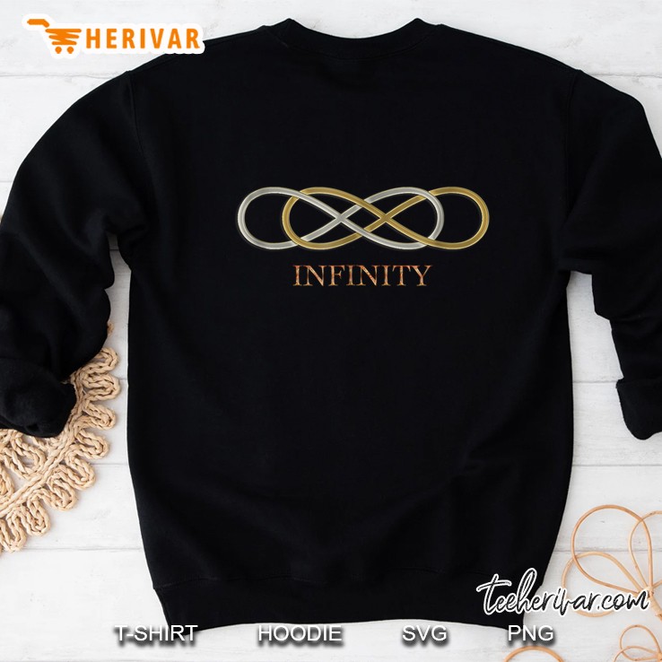 Double Infinity In Old Metal Gold And Silver Symbol Sweatshirt