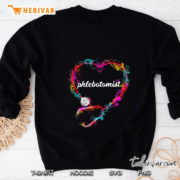 Phlebotomist Colorful Stethoscope Heart Version Sweatshirt