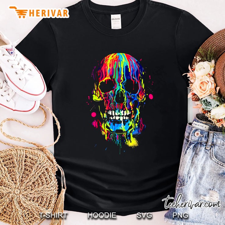 Colorful Painted Skull Shirt