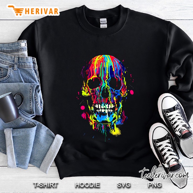 Colorful Painted Skull Sweatshirt