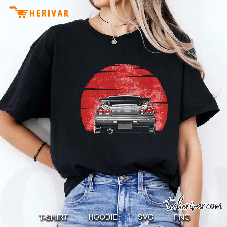 Vintage Skyline Jdm Gt R Pullover Hoodie Ladies Tee