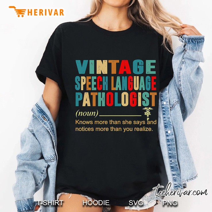 Vintage Speech Language Pathologist Definition Ladies Tee