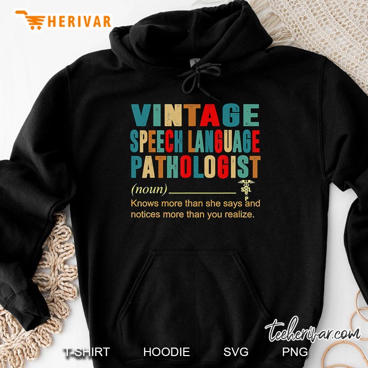 Vintage Speech Language Pathologist Definition Hoodie