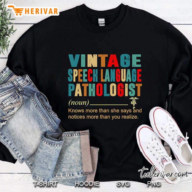 Vintage Speech Language Pathologist Definition Sweatshirt