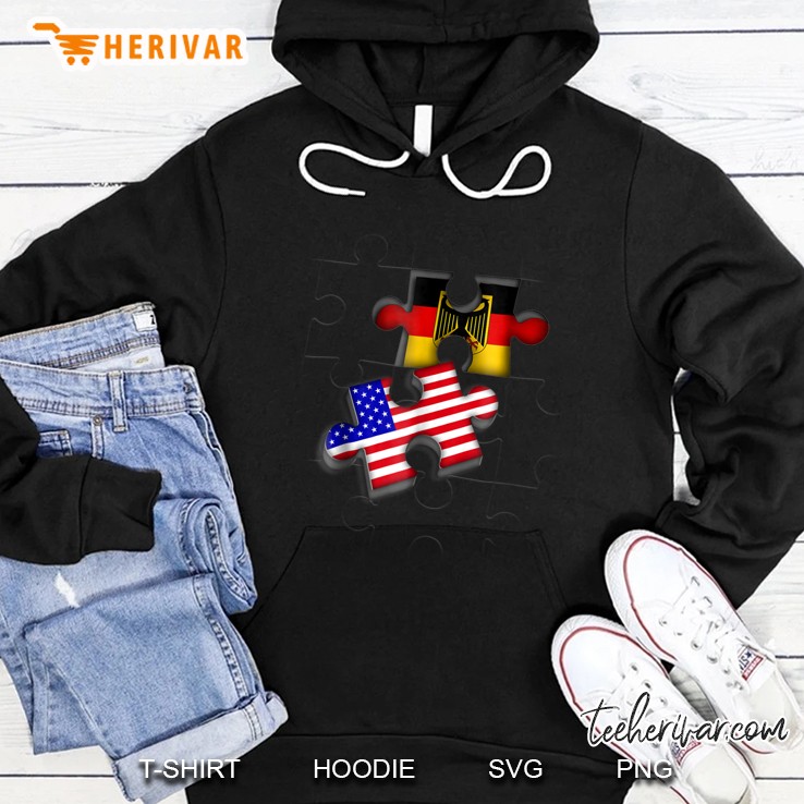 German American Germany Flag Puzzle Shirt Hoodie