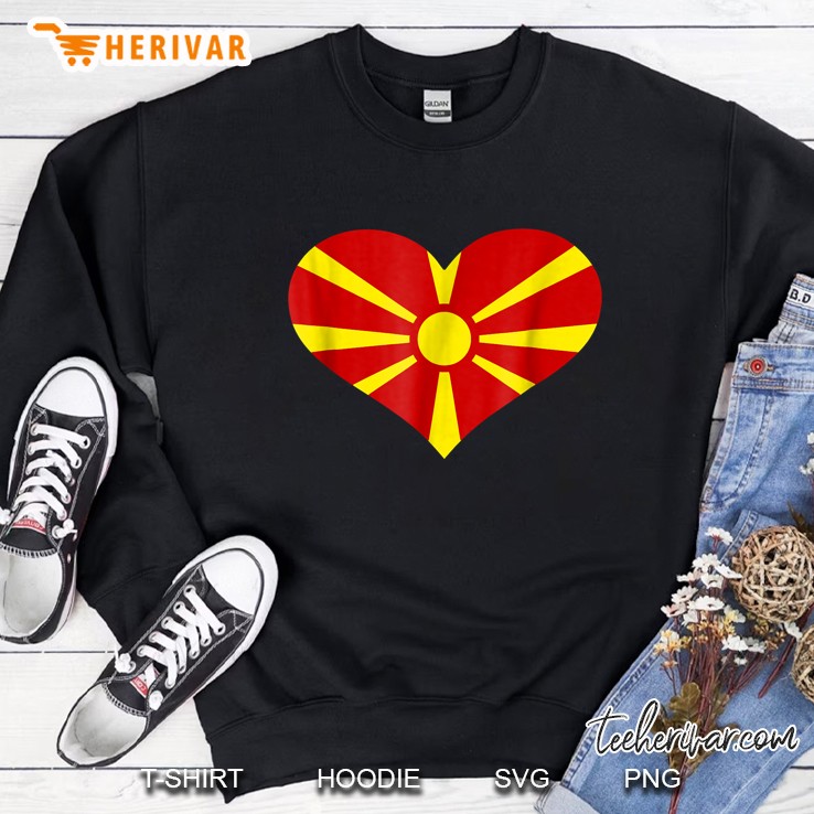 Macedonia Heart Flag Sweatshirt