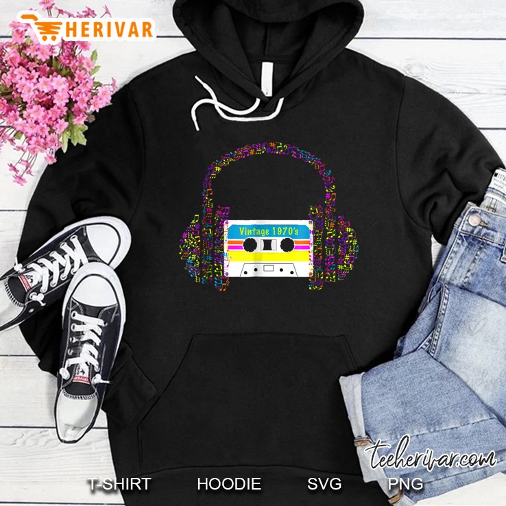 Vintage 1970S Cassette Tape Music Hoodie