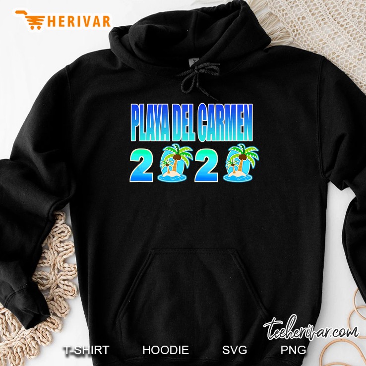 Playa Del Carmen Palm Tree Beach Vacation 2020 Hoodie