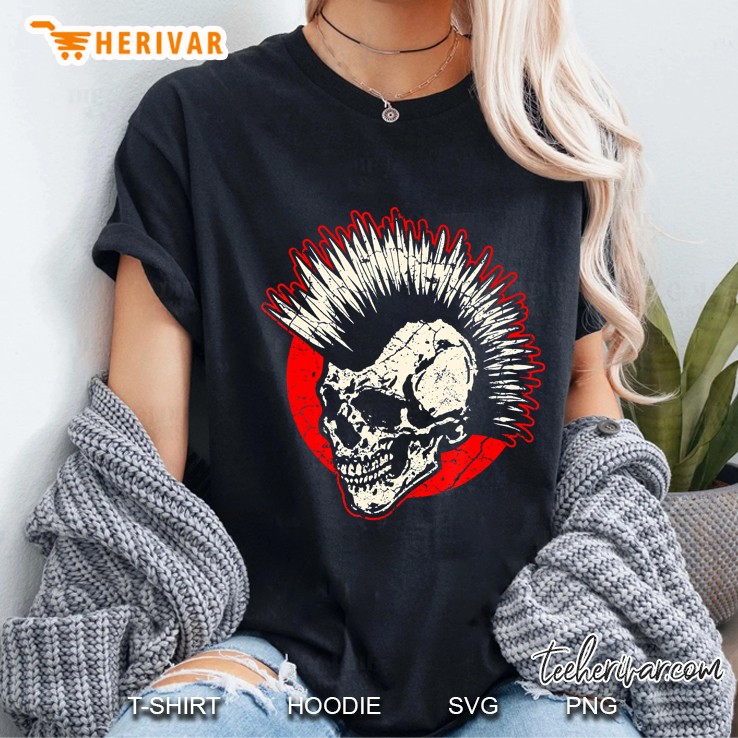 Punk Rock Skull Skeleton Metal Rocker Fans Gift Ladies Tee