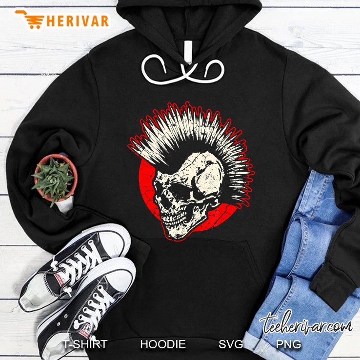 Punk Rock Skull Skeleton Metal Rocker Fans Gift Hoodie