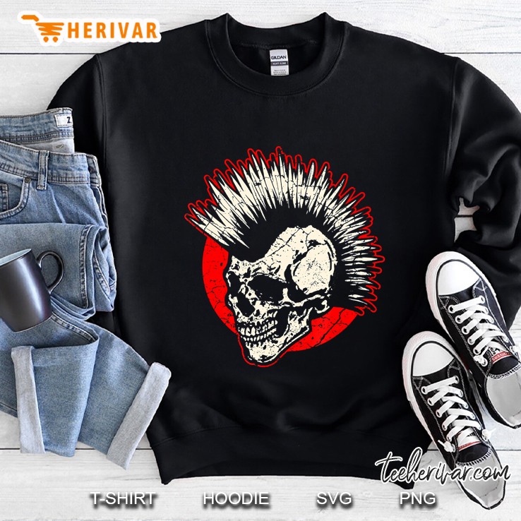 Punk Rock Skull Skeleton Metal Rocker Fans Gift Sweatshirt