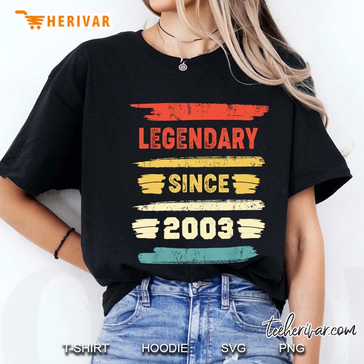 Retro Birthday Gift - Vintage Legendary Since 2003 Ladies Tee