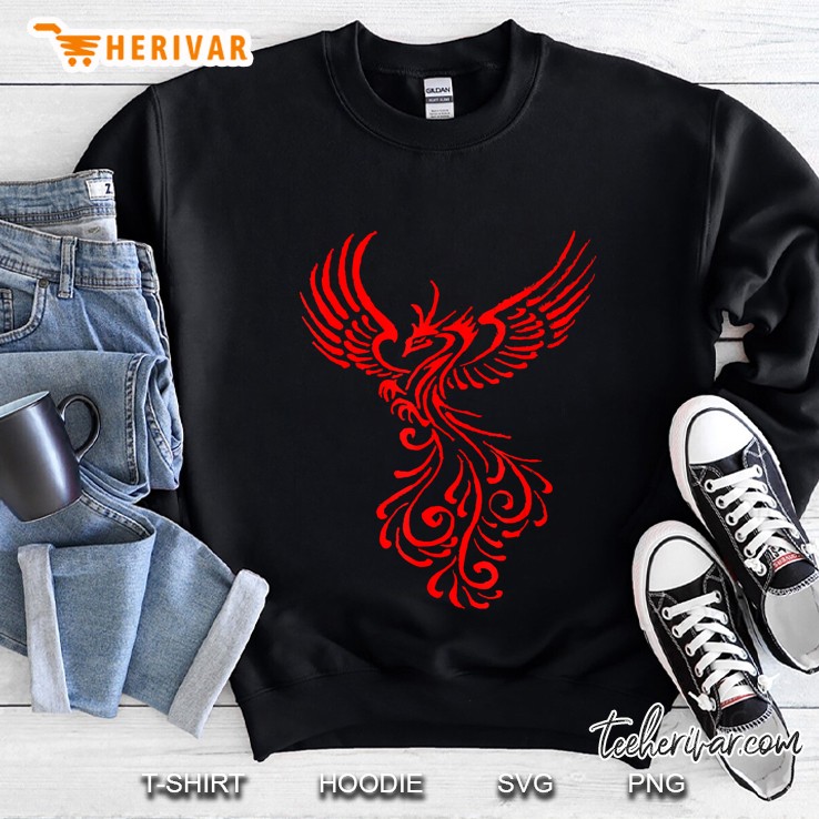 Rising From The Ashes Phoenix Tattoo Design Sweatshirt