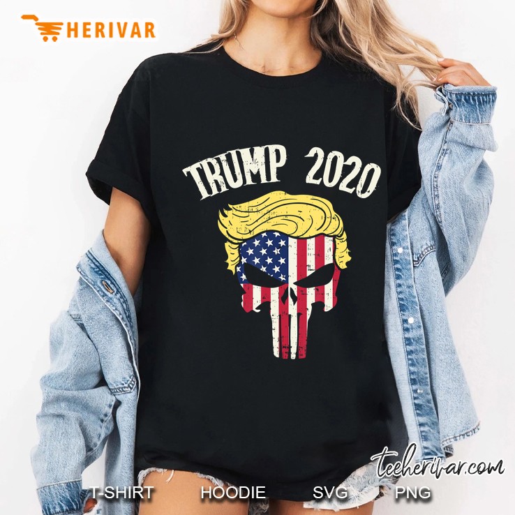 Trump Skull Us Flag 2020 Ladies Tee