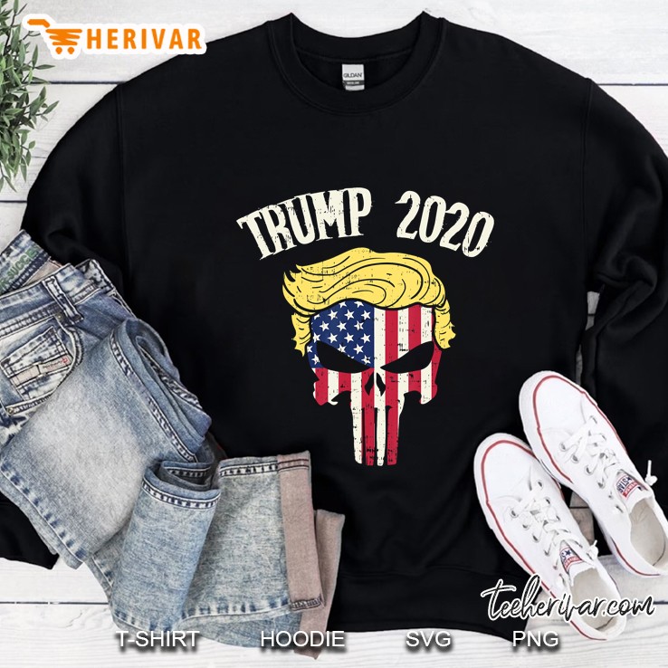 Trump Skull Us Flag 2020 Sweatshirt