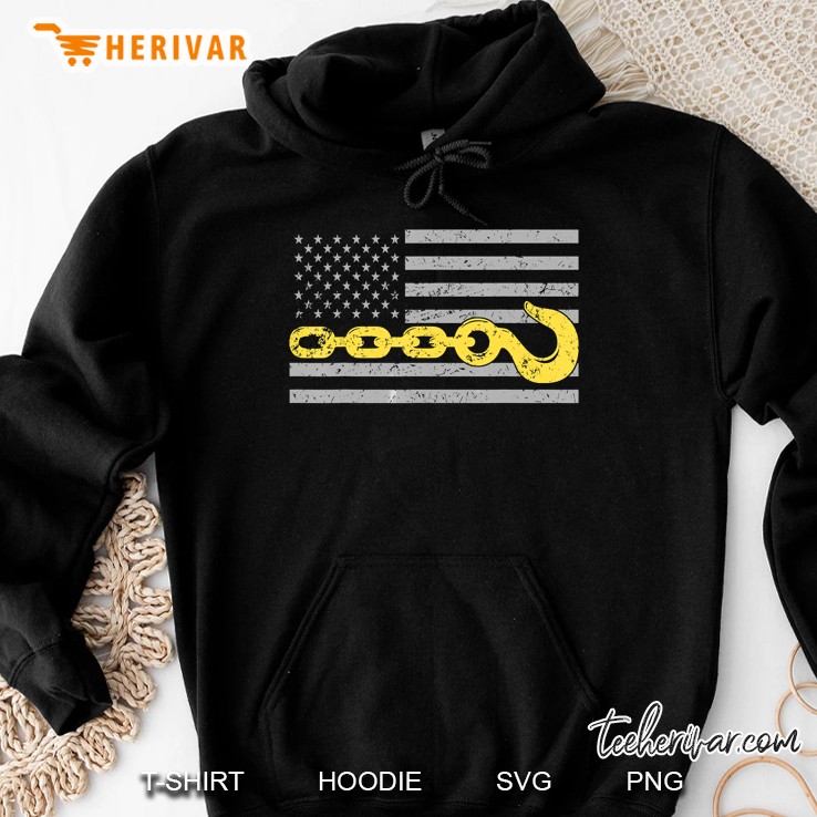 Usa Thin Yellow Line Tow Truck Drivers Hoodie